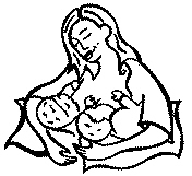 breastfeeding parent with twin infants on either side of body in football hold