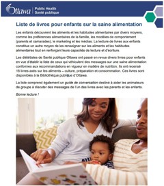 Photo de la liste de libres pour enfants sur la saine alimentation